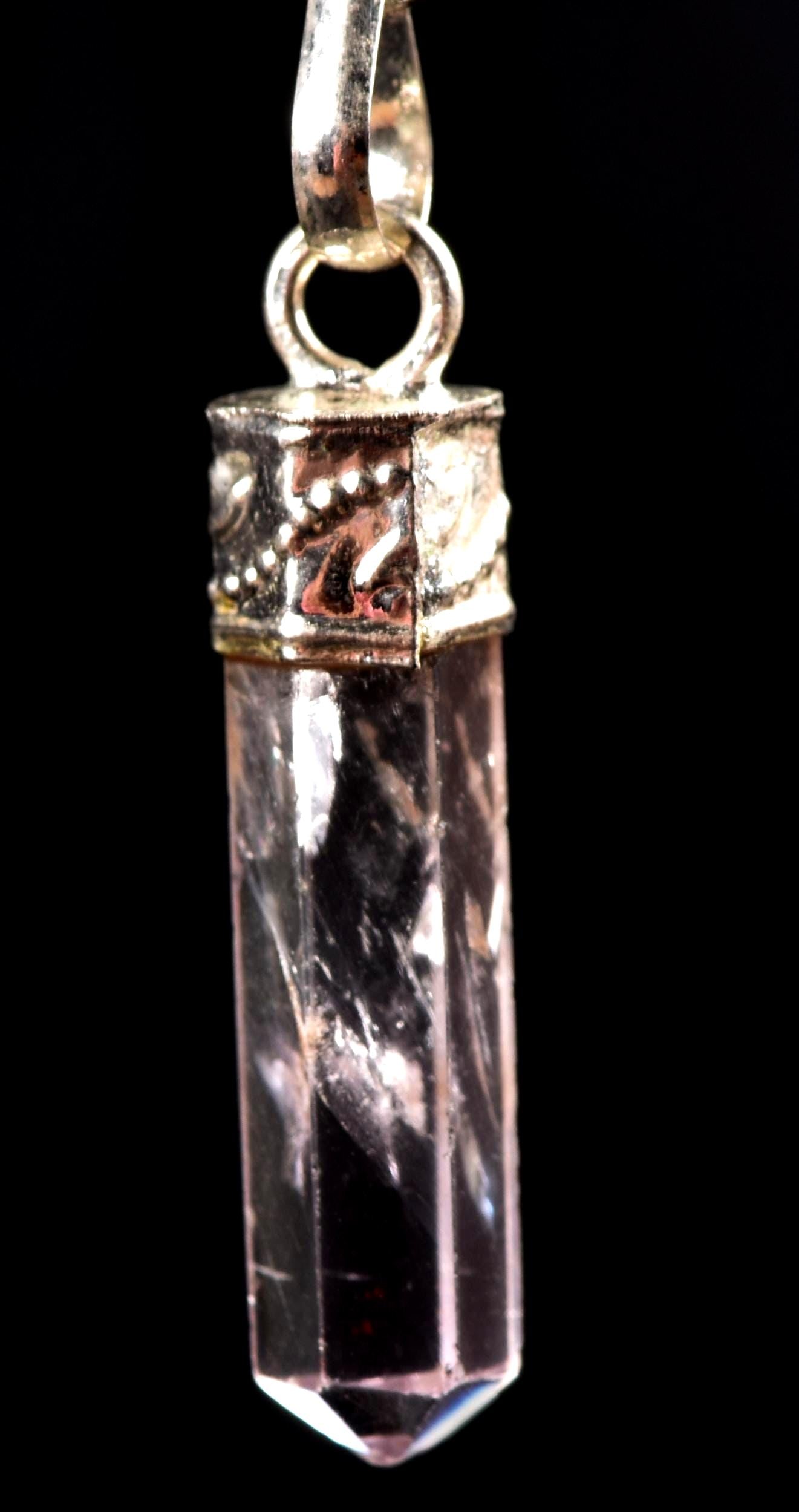 Satyaloka  quartz   quartz inside  Pendant synergy 12 crystal  #8229