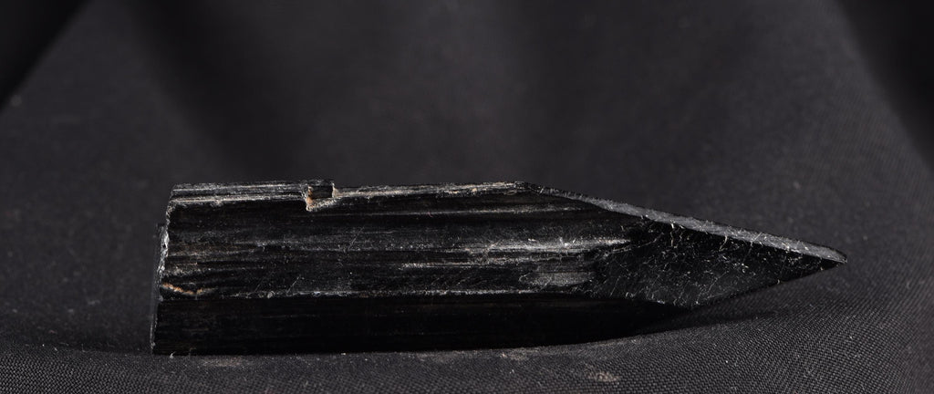 Black tourmaline  pointed pocket wand grounding excess energy 8234