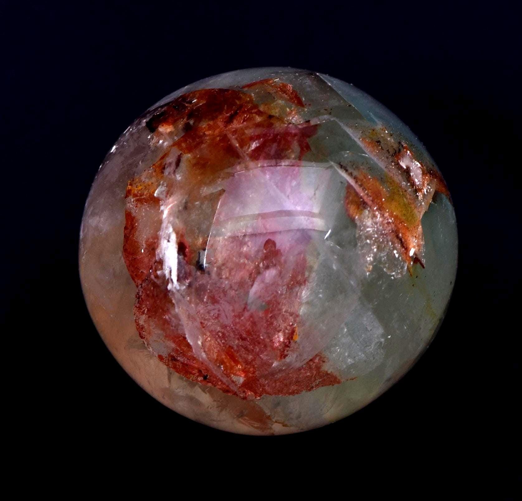 Rare flourite  sphere   your head of toxic psychic debris and transform # 6756