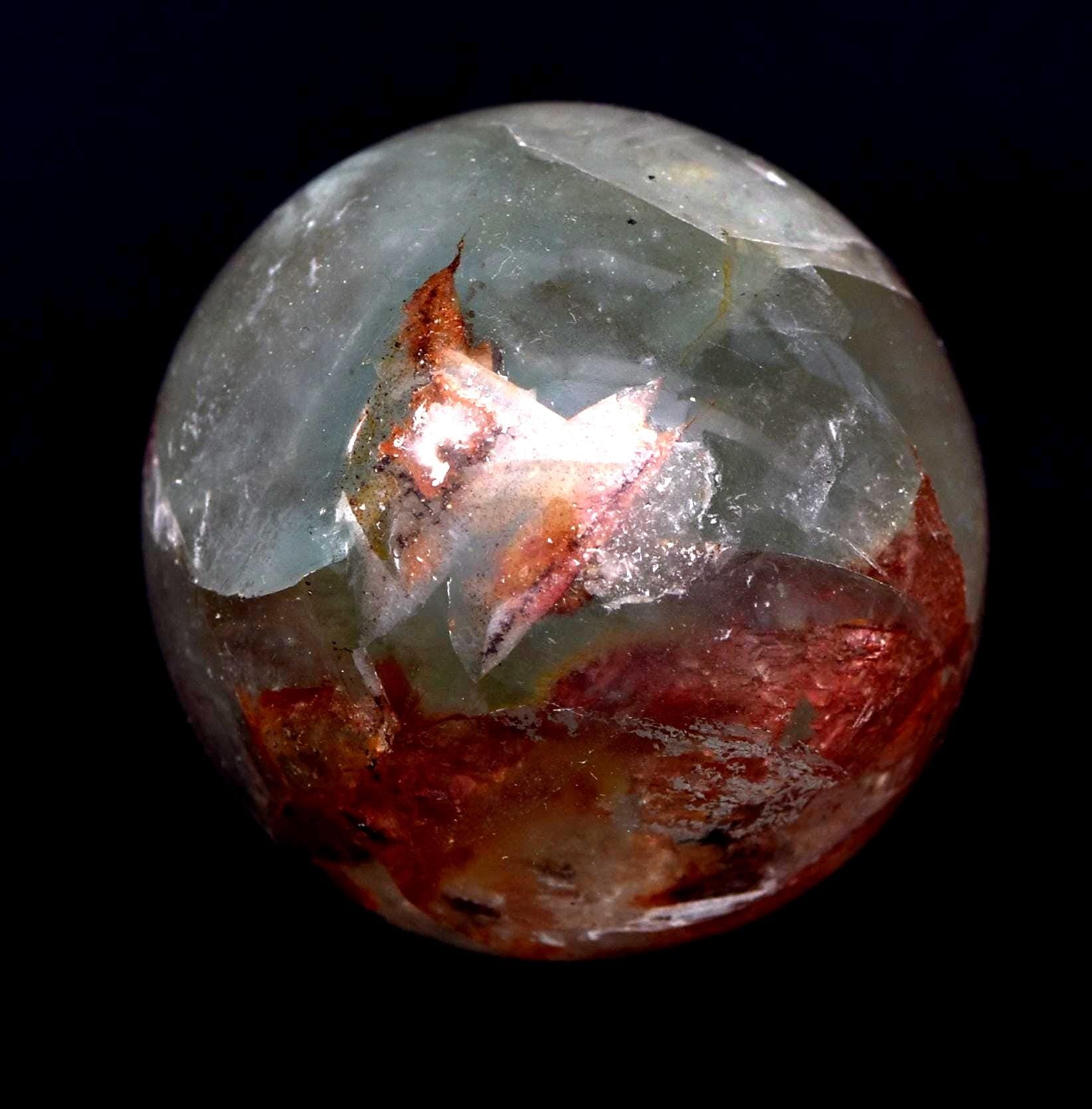 Rare flourite  sphere   your head of toxic psychic debris and transform # 6756