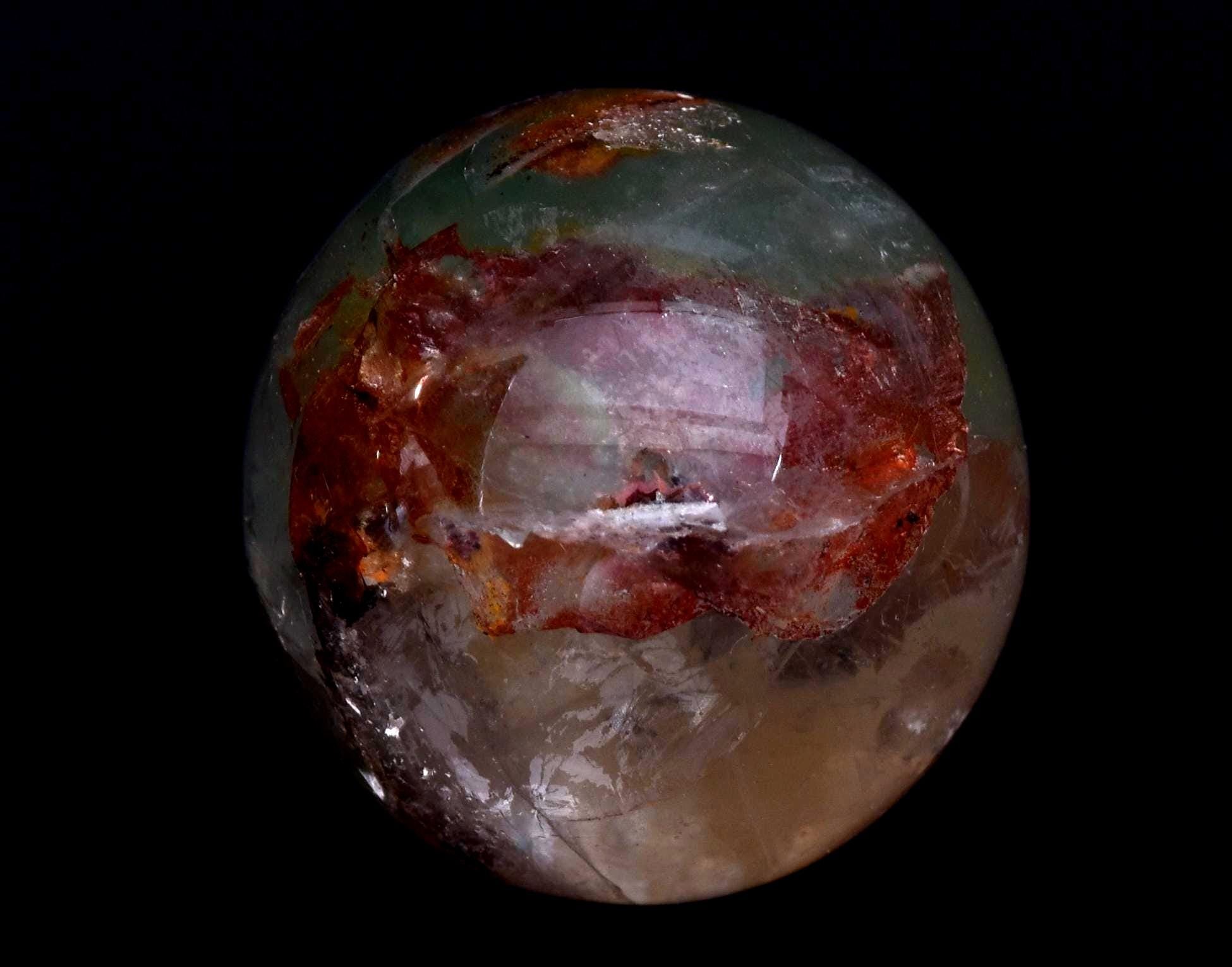 Rare flourite  sphere   your head of toxic psychic debris and transform # 6756