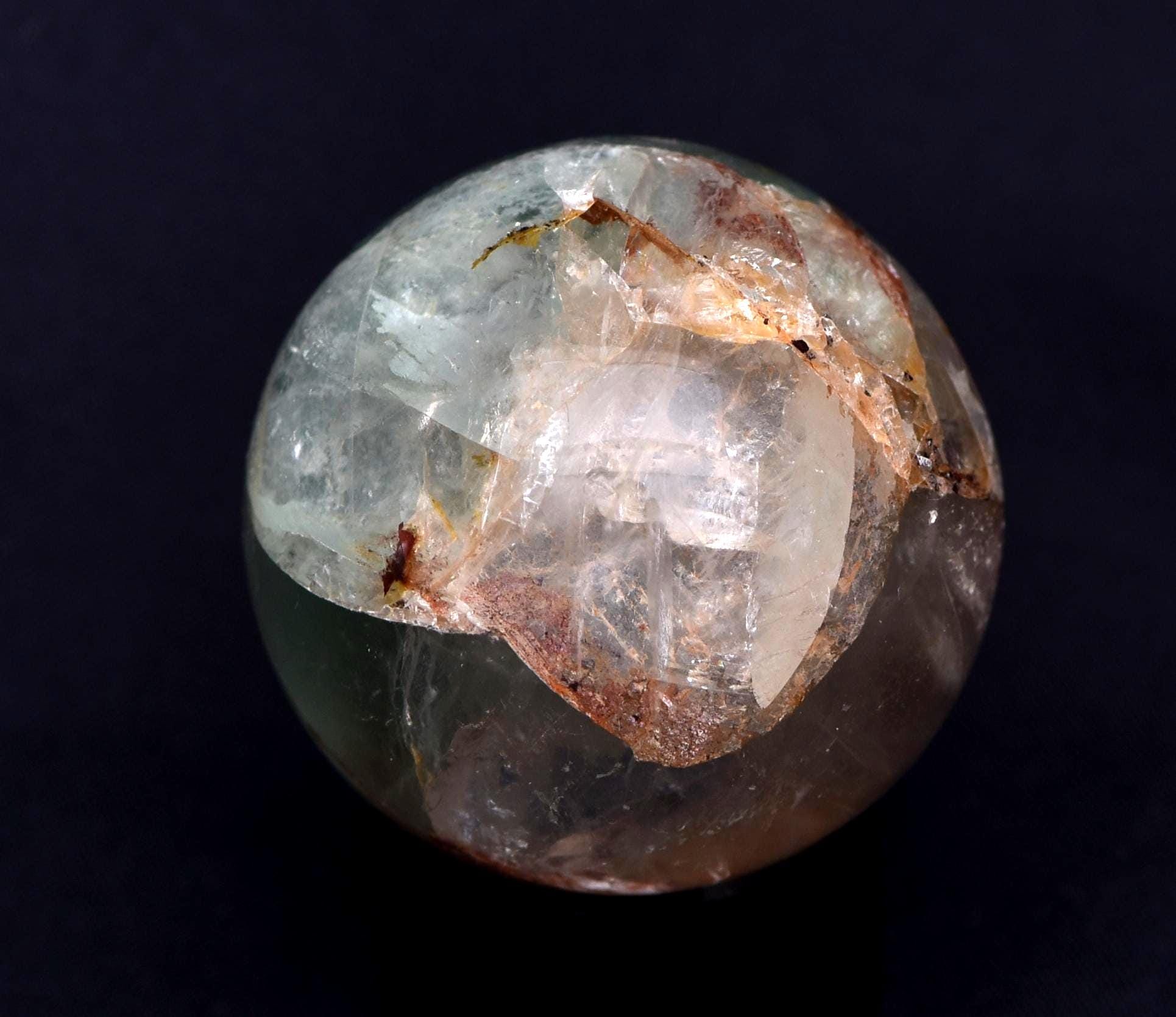 Rare flourite  sphere   your head of toxic psychic debris and transform # 6756