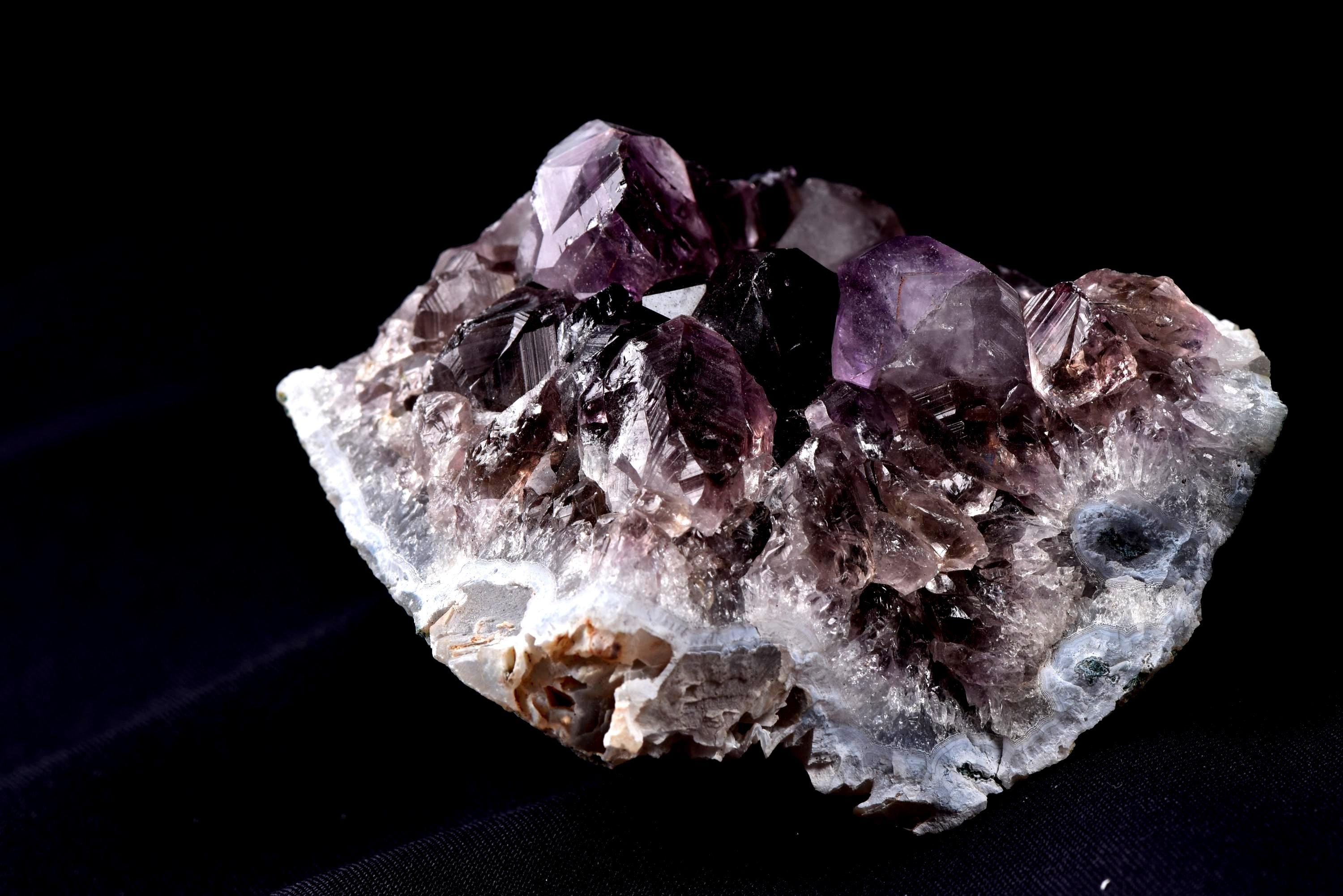 Rare Turkish Amethyst Cluster | Dark Purple Crystals Points Enchanting geode Cave Vibes,Therapeutic Energy Happy Vibrations pseudomorph 8179