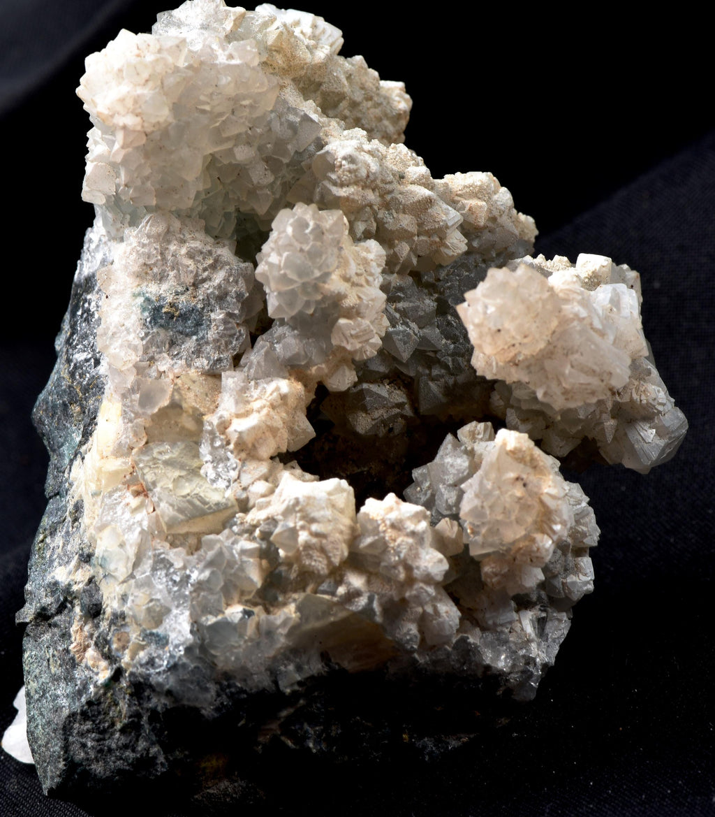 natural grey chalcedony stalagmite with calcite and cave formation #8189