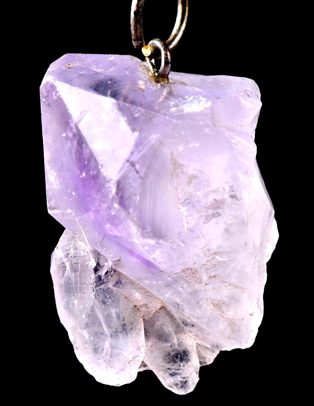 Satyaloka   quartz with amethyst hue pendant High frequency synergy 12 healing  bliss crystal    #7540