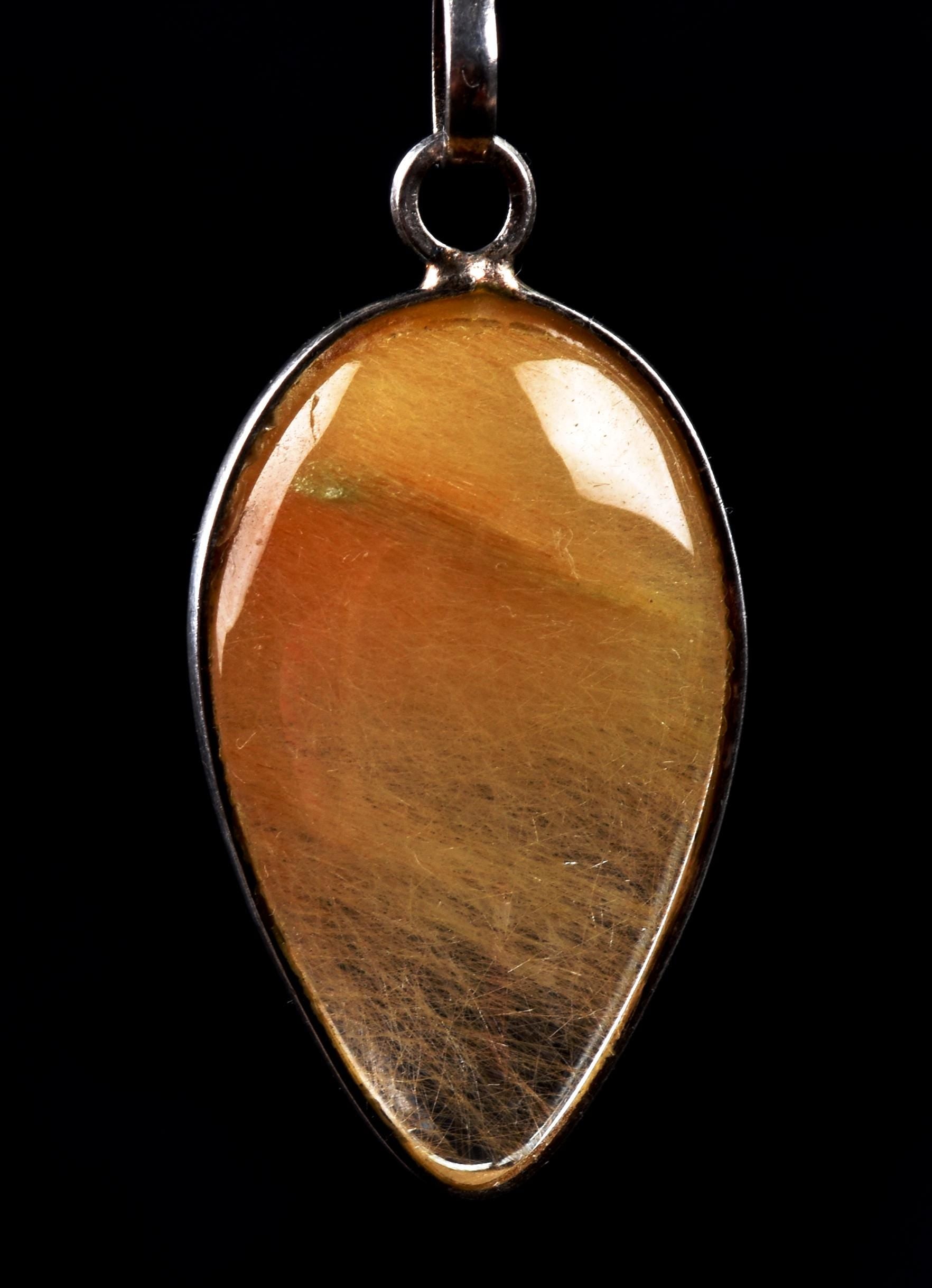 Golden  rutile  mystic pendant cleans aura,scrying,spiritual inspiration   #8213