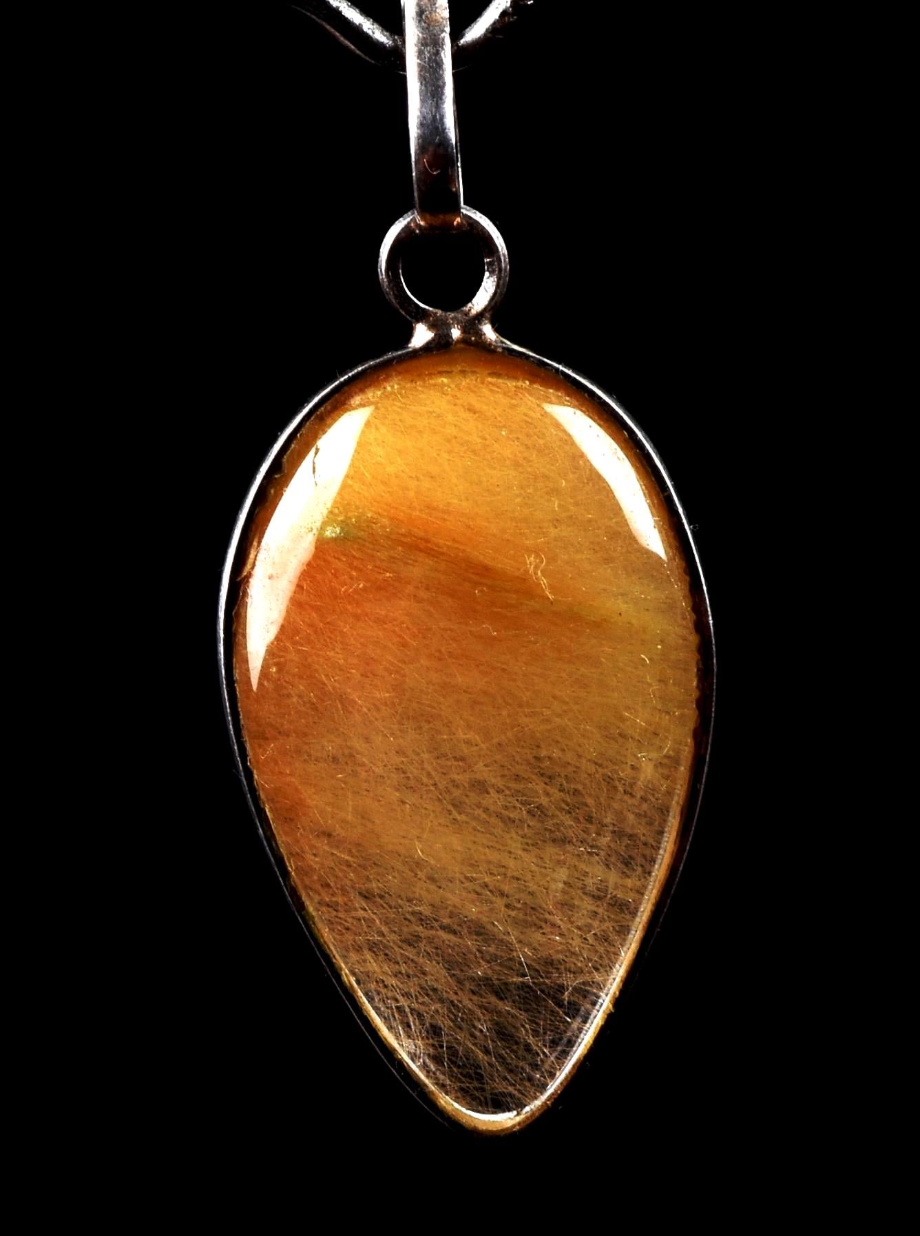 Golden  rutile  mystic pendant cleans aura,scrying,spiritual inspiration   #8213