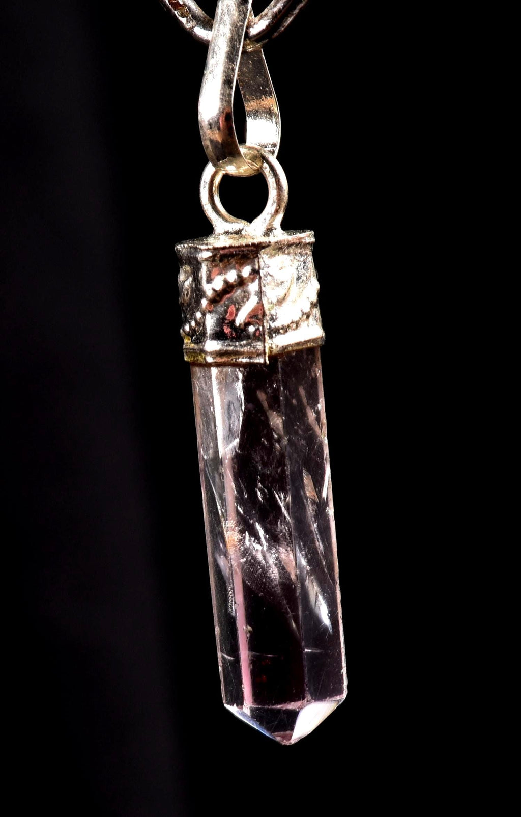 Satyaloka  quartz   quartz inside  Pendant synergy 12 crystal  #8229
