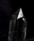 Black tourmaline  pointed pocket wand grounding excess energy 8231
