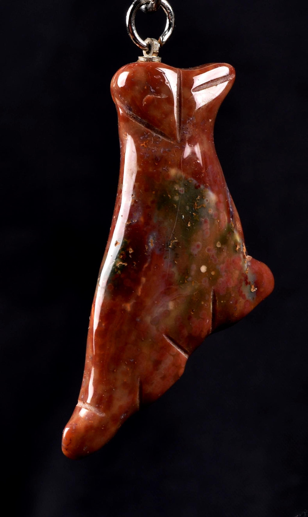 Red jasper dog pendant transmuting emotional, mental and physical pain, 8220