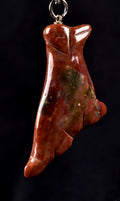 Red jasper dog pendant transmuting emotional, mental and physical pain, 8220