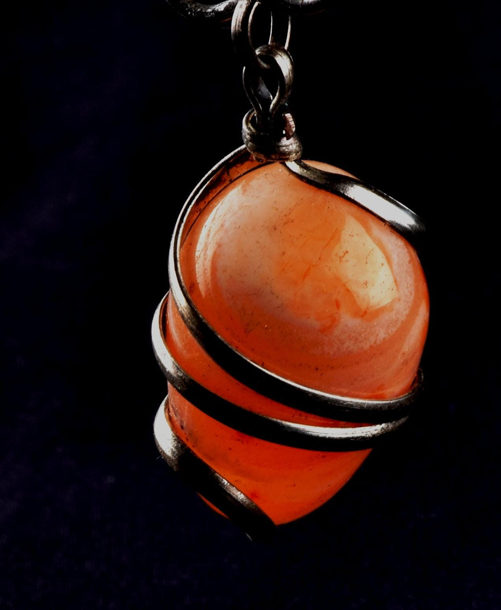 Rare Mystic Sulemani  pink Carnelian pendant natural  ''evil eye'' stone # 8252