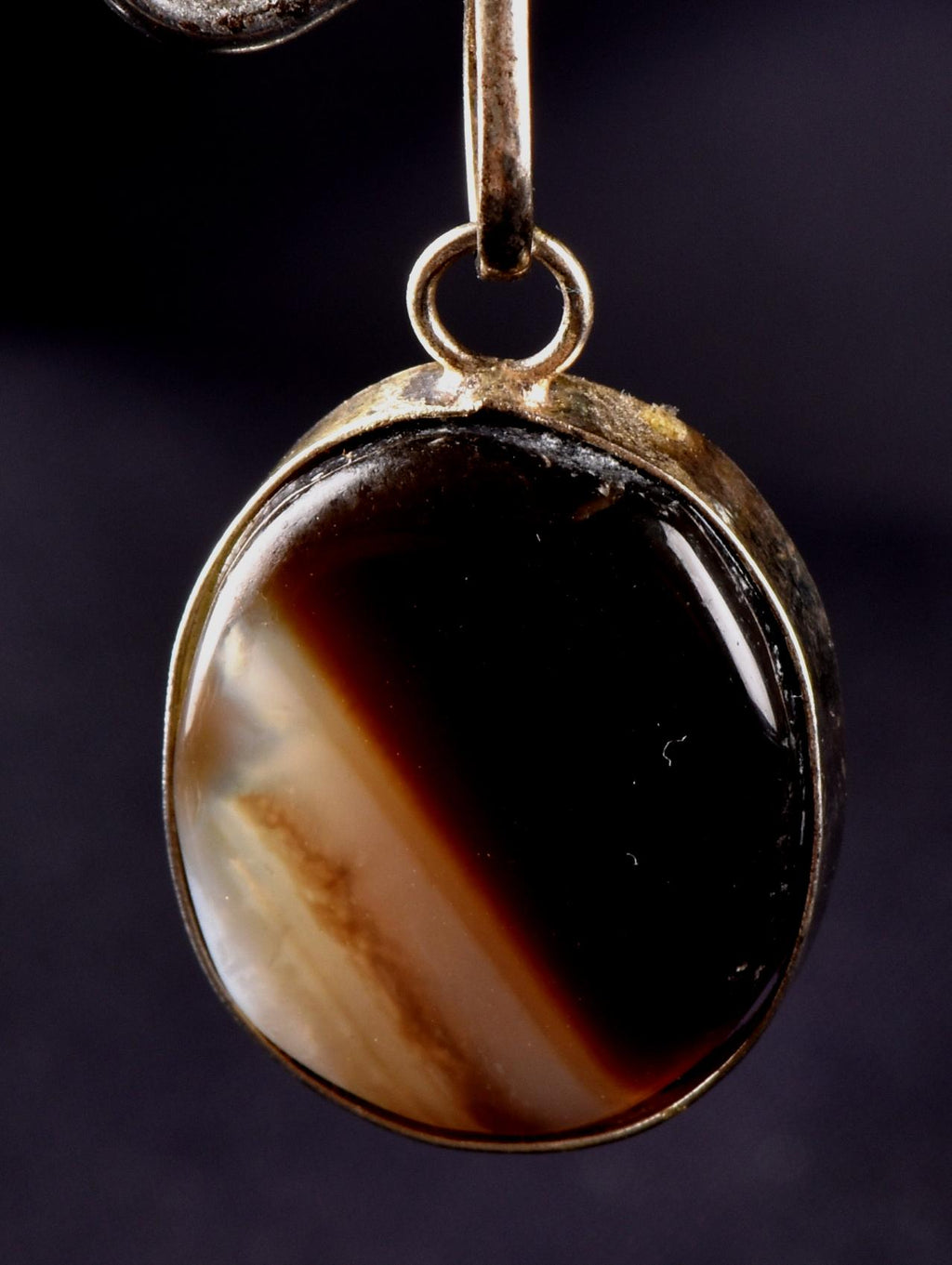 Rare Mystic  Sulemani soloman stone  natural  yin yang  pendant #8272