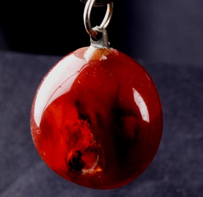 old carnelian natural cave   pendant creativity courage protection strength   #8262