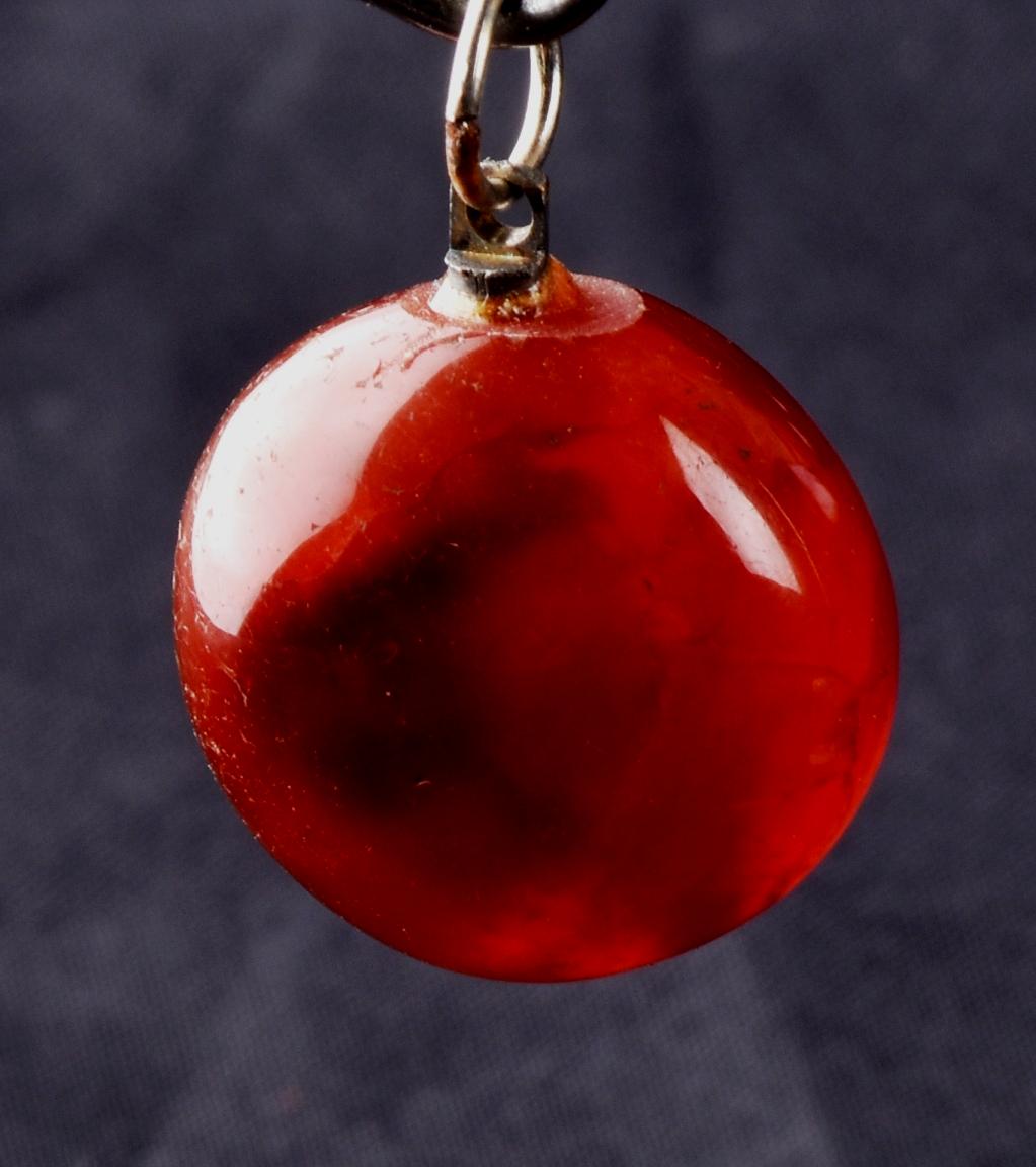 old carnelian natural cave   pendant creativity courage protection strength   #8262