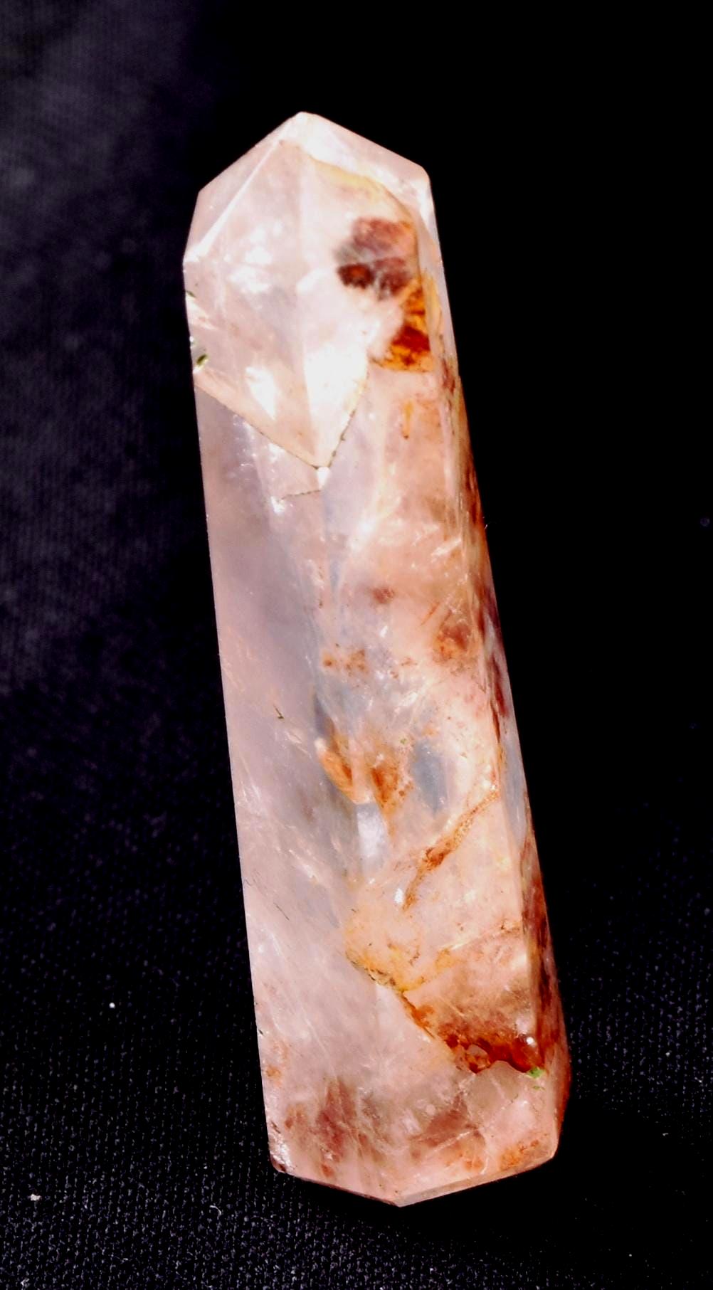 Himalayan Red   agnitite  pocket obelisk  Spiritual spark of supra mental transformation   # 8280