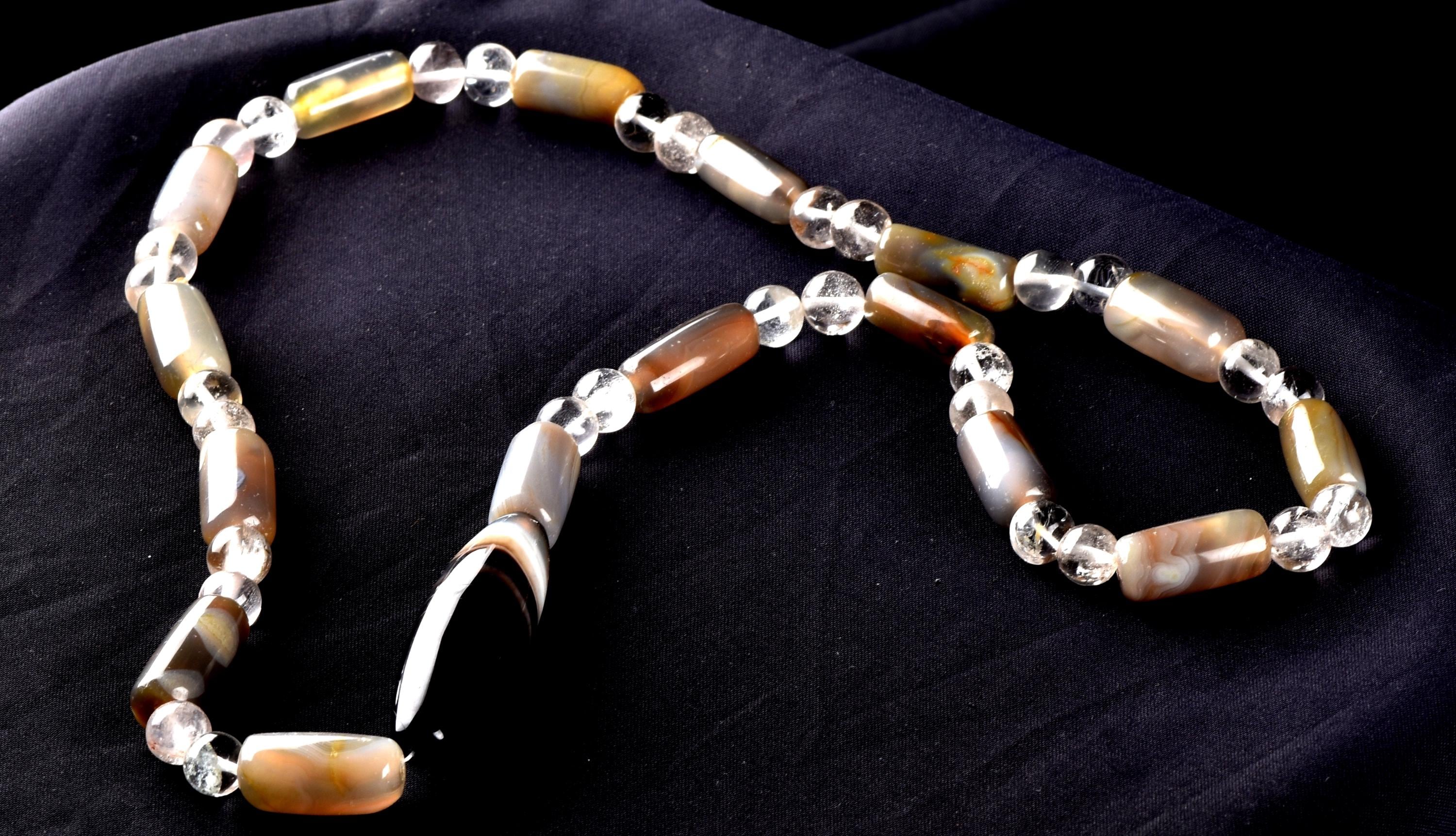 old rare Mystic Sulemani  bhaisajyaguru soloman bead necklace  shaman protection reach patina  # 8292