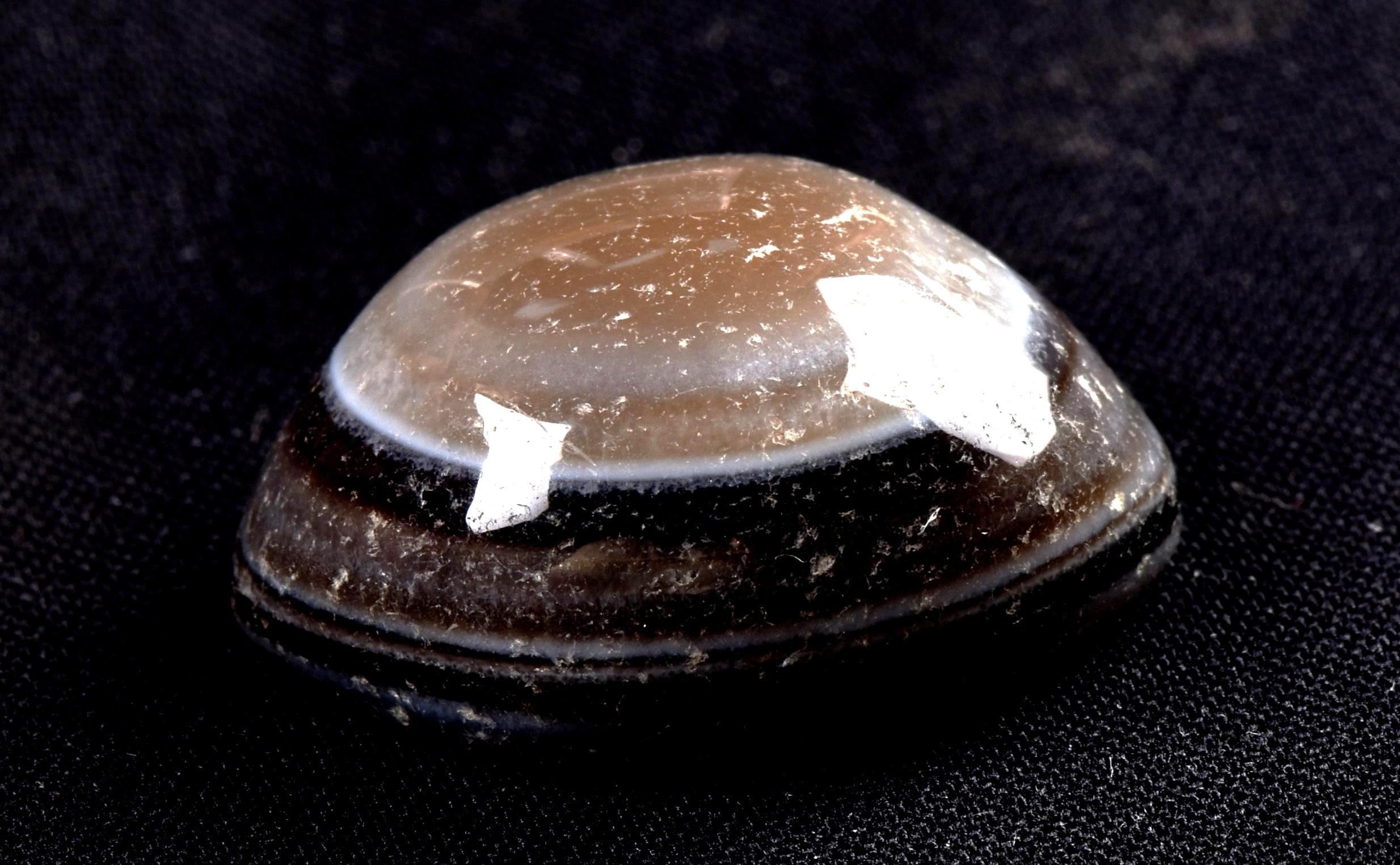Rare old Mystic Sulemani  stone  evil eye shaman protection reach patina  #7274