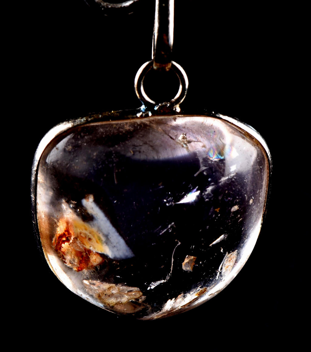 Satyaloka   manifestation quartz mysterious scrying silver  pendant High frequency synergy 12 crystal   #8253