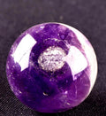 Amethyst chevron pocket sphere evil eye cell regeneration,negative ion generation  #8282