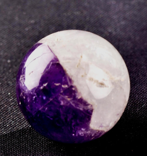 Amethyst chevron pocket sphere evil eye cell regeneration,negative ion generation  #8282