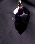 Dark Amethyst  grape faceted pendant  cell regeneration,negative ion generation  #8271