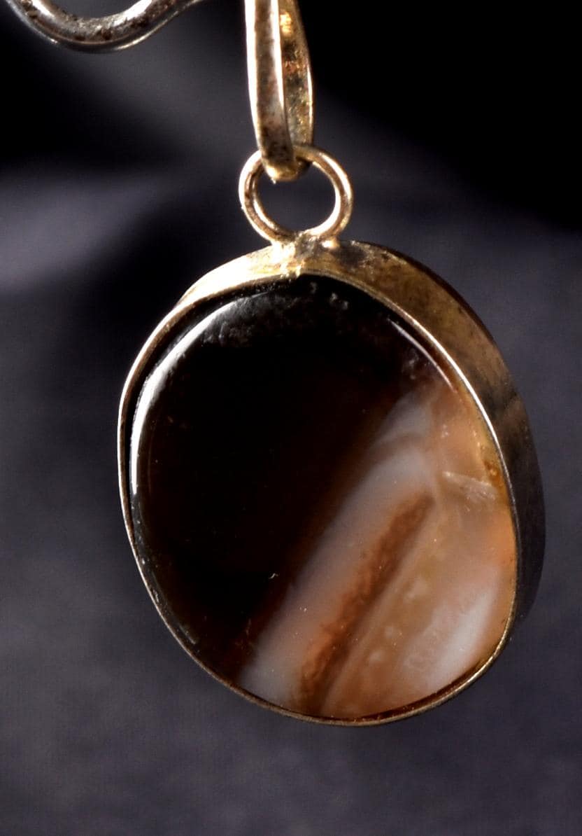 Rare Mystic  Sulemani soloman stone  natural  yin yang  pendant #8272