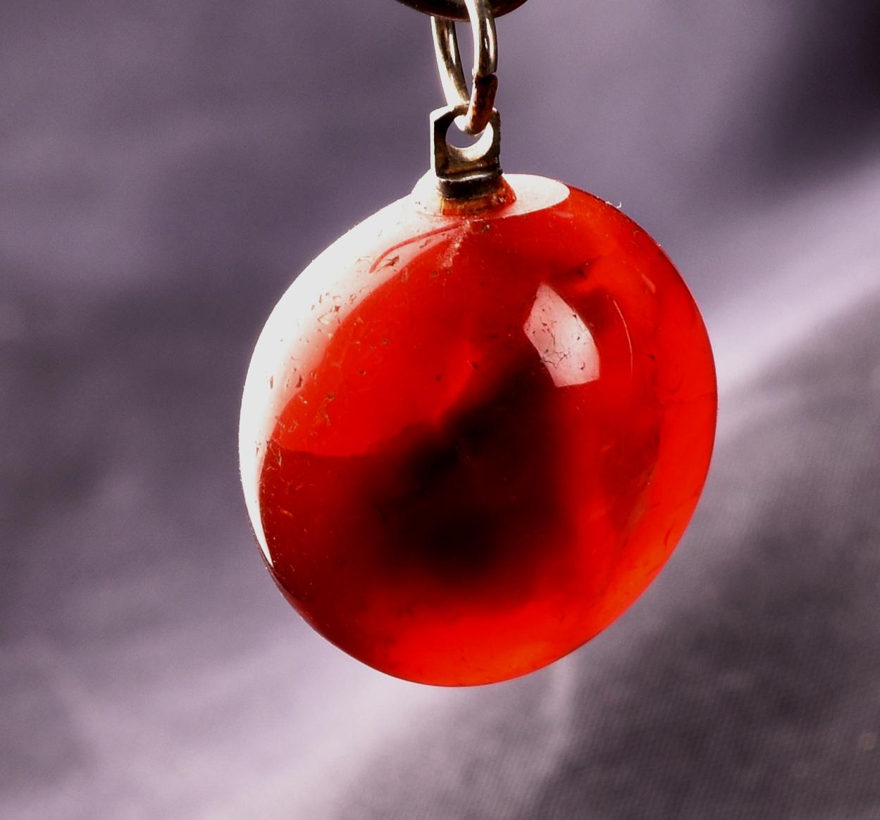 old carnelian natural cave   pendant creativity courage protection strength   #8262
