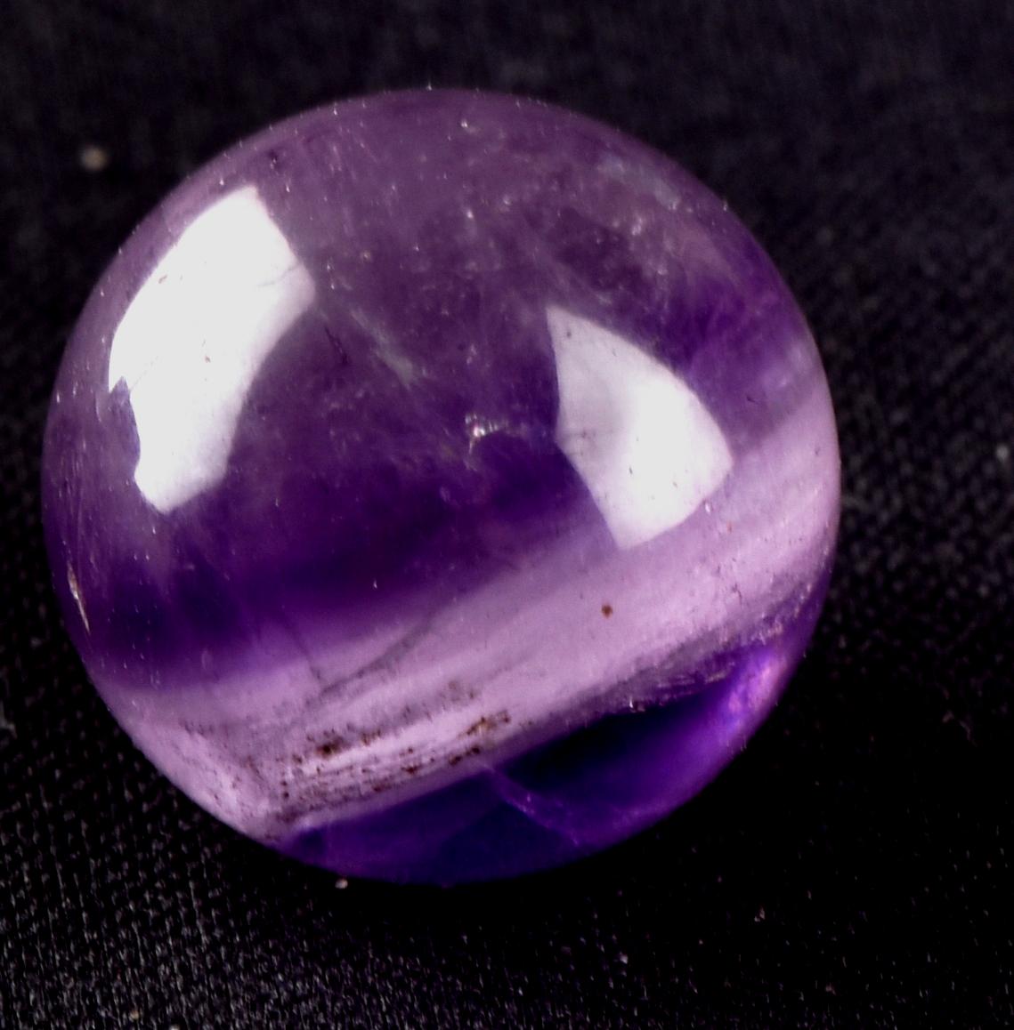 Amethyst chevron pocket sphere  cell regeneration,negative ion generation  #8278