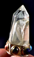 Himalayan lemurian  manifestation quartz  baby quartz inside rainbow   crystal  special multi gem pendant#7308