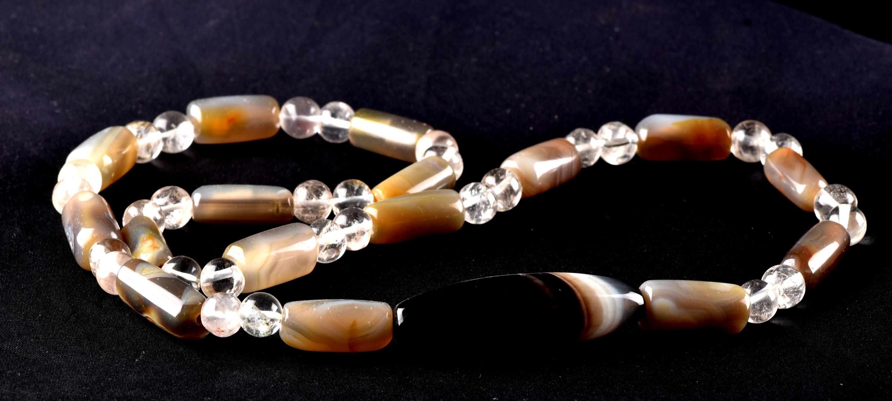 old rare Mystic Sulemani  bhaisajyaguru soloman bead necklace  shaman protection reach patina  # 8292
