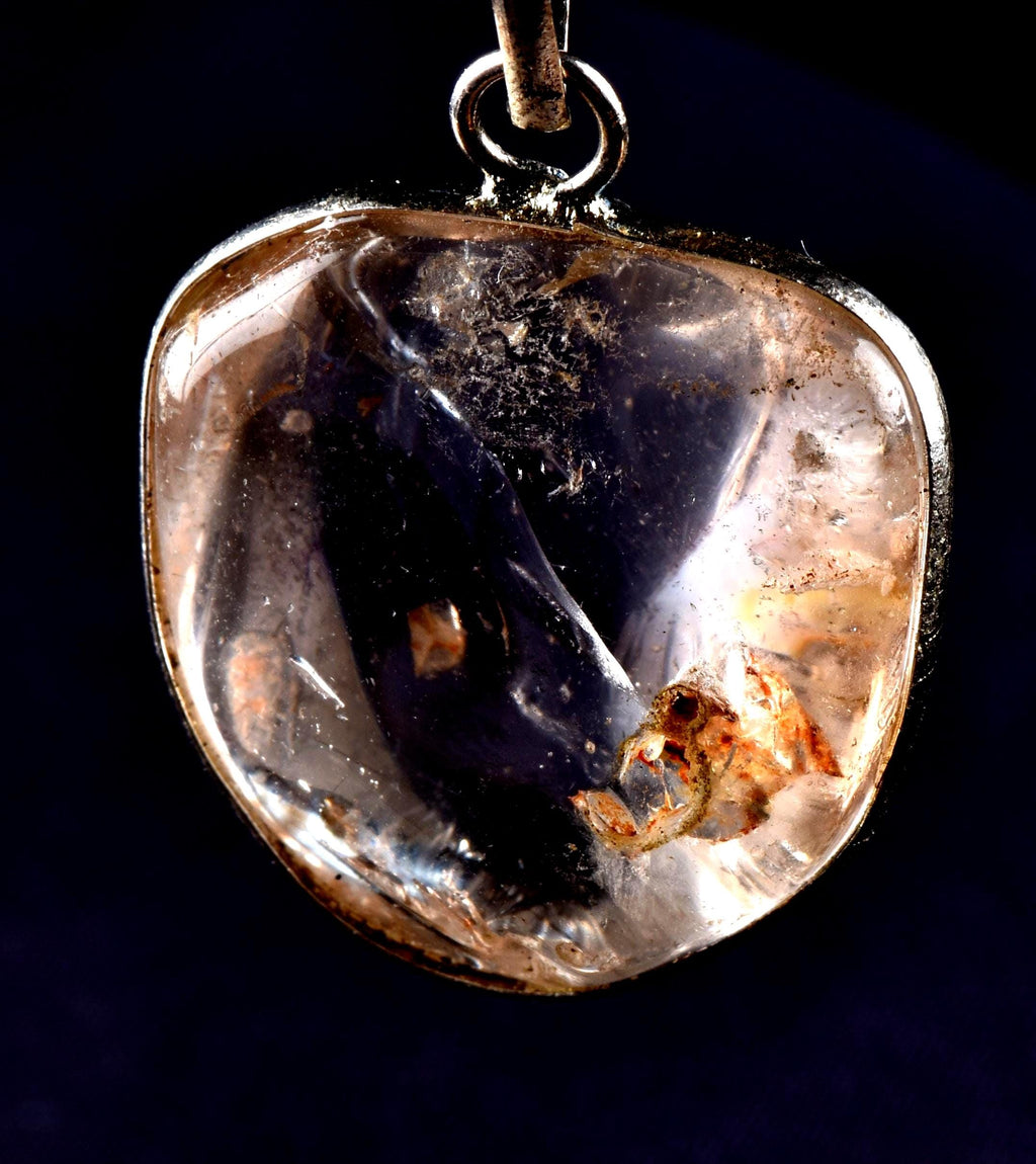 Satyaloka   manifestation quartz mysterious scrying silver  pendant High frequency synergy 12 crystal   #8253