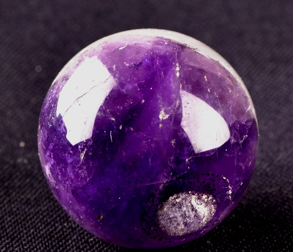 Amethyst chevron pocket sphere evil eye cell regeneration,negative ion generation  #8282