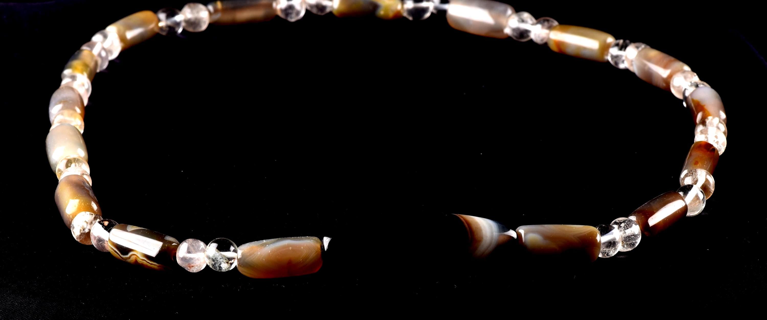 old rare Mystic Sulemani  bhaisajyaguru soloman bead necklace  shaman protection reach patina  # 8292