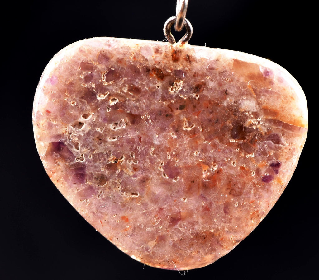 Super seven melody stone  chevron flat  pendant  psychic abilities spiritual elevation   #7502