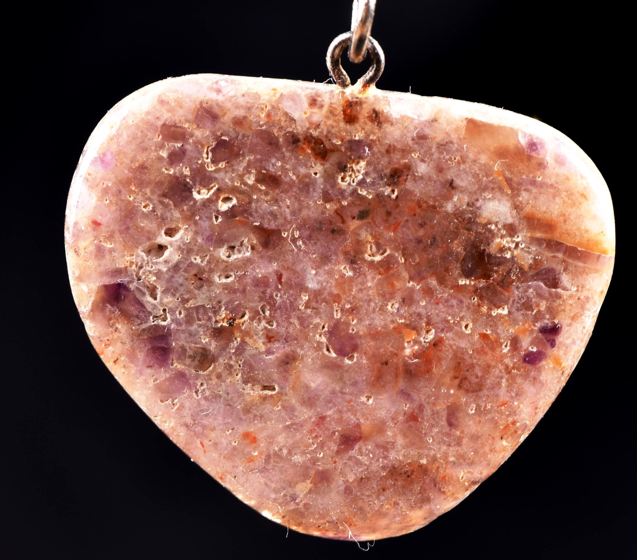 Super seven melody stone  chevron flat  pendant  psychic abilities spiritual elevation   #7502
