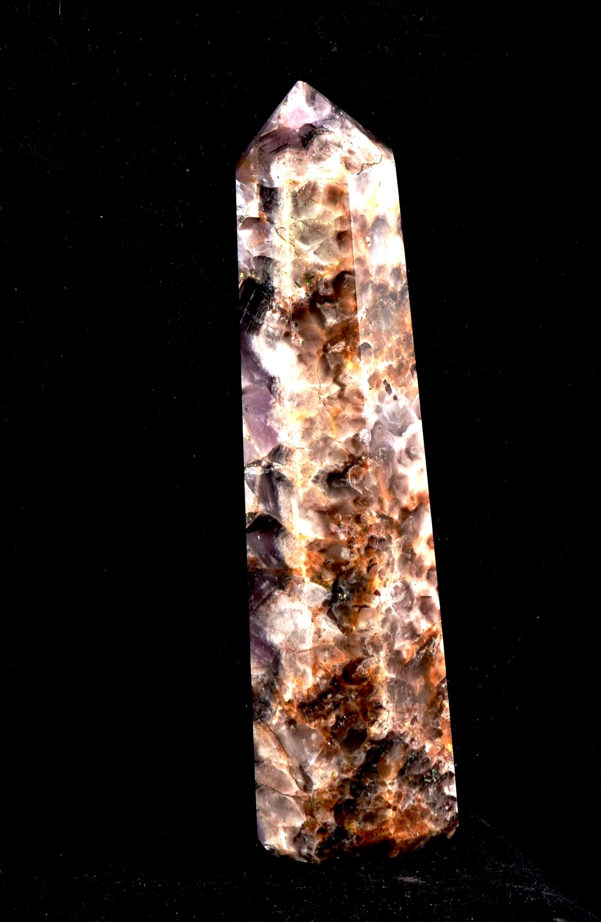 Super seven 7 melody stone  psychic abilities spiritual elevation  chevron eight  sided obelisk #  7236