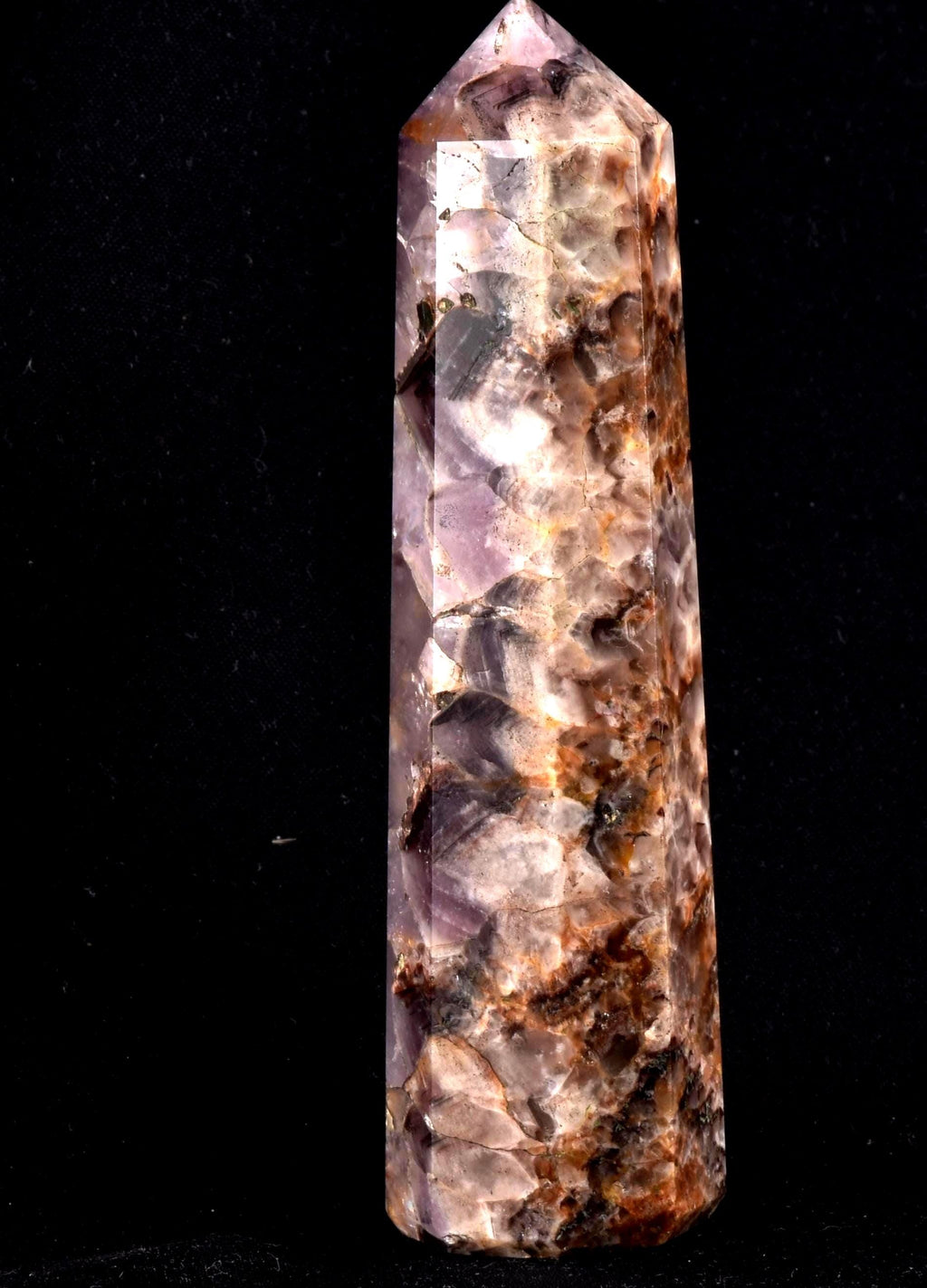 Super seven 7 melody stone  psychic abilities spiritual elevation  chevron eight  sided obelisk #  7236