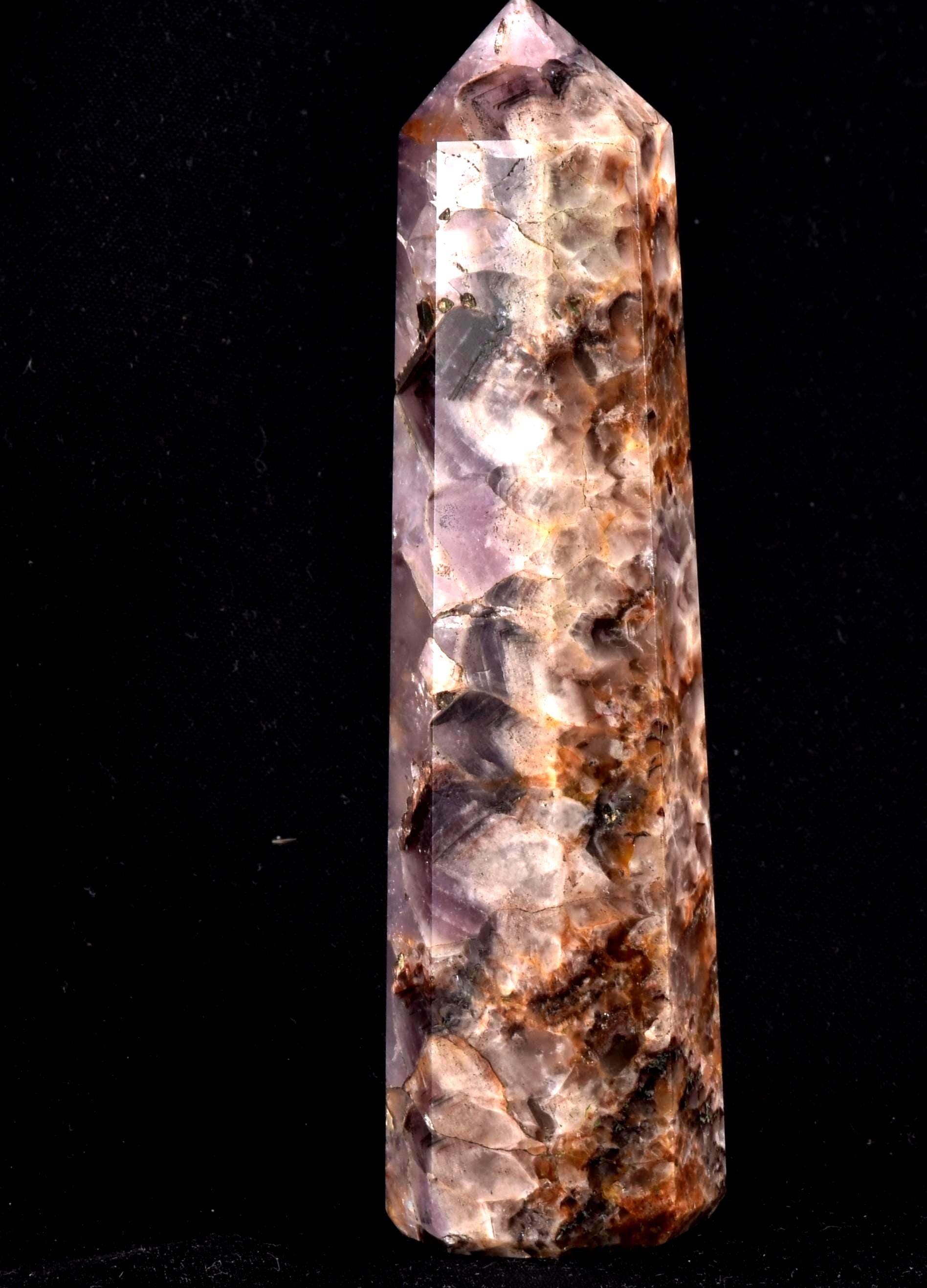 Super seven 7 melody stone  psychic abilities spiritual elevation  chevron eight  sided obelisk #  7236