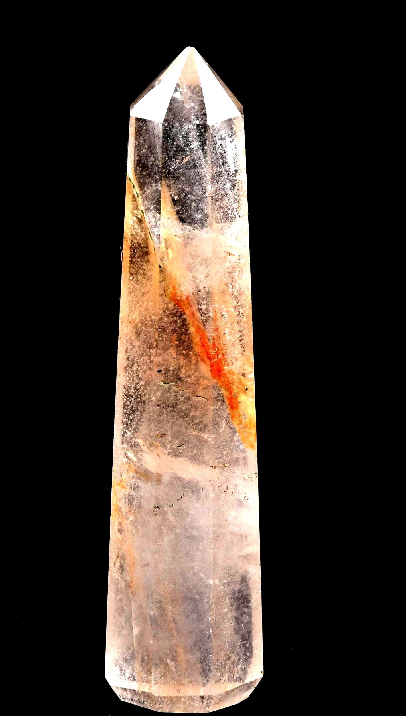 Himalayan Red   agnitite  obelisk meditative  Spiritual spark of supra mental transformation   # 7625