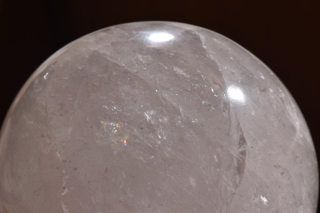 rare Himalayan smoky quartz  with multi rainbows sphere  Himalayan wisdom 724 gms.#1007