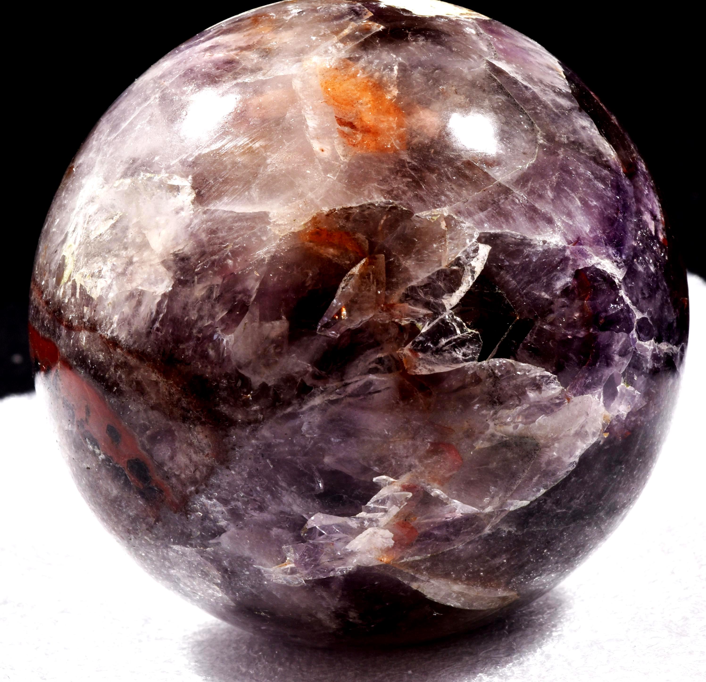 Super seven melody stone  chevron sphere  powerful  psychic abilities spiritual elevation  7.7  Cms -#1013