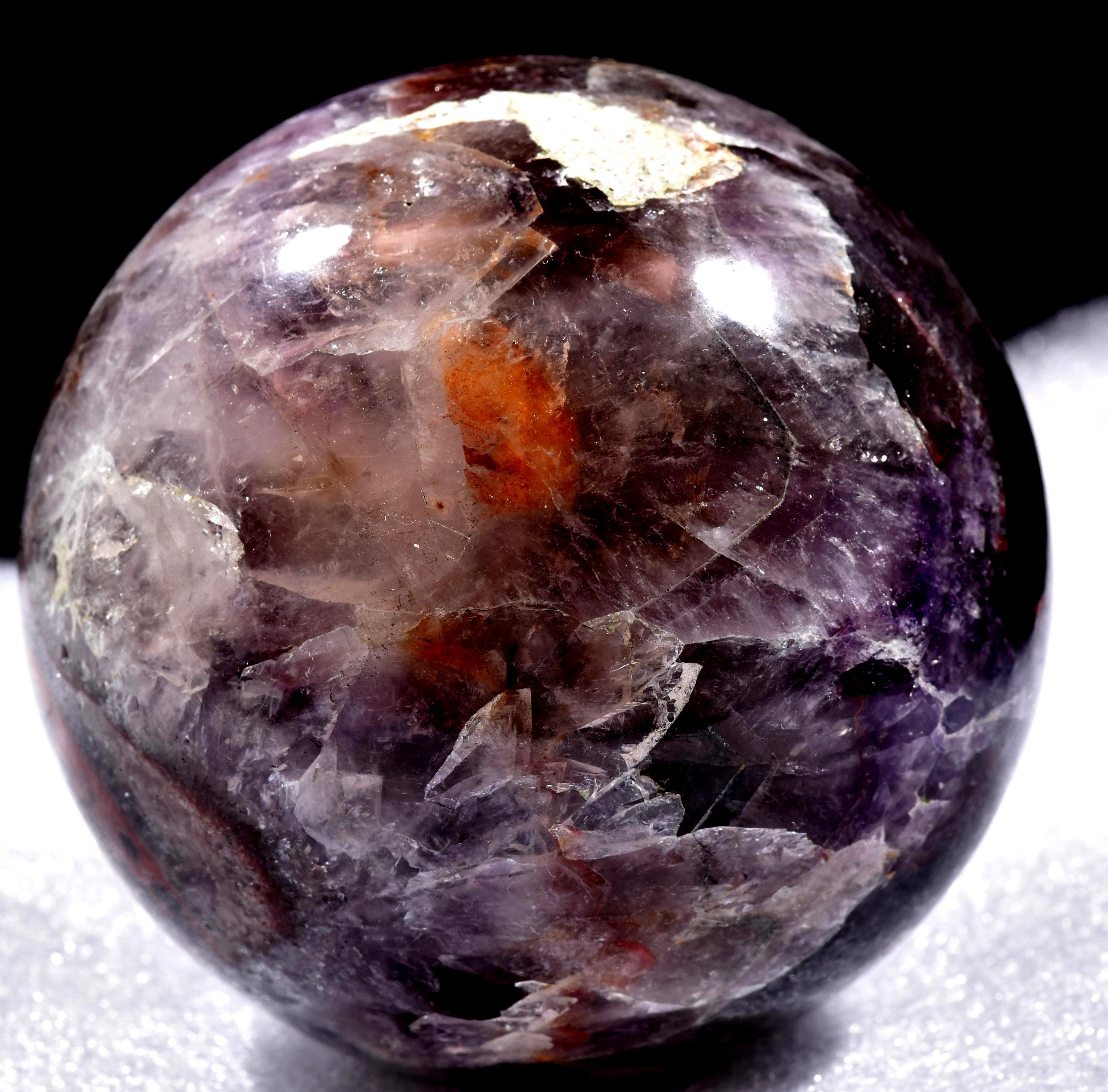 Super seven melody stone  chevron sphere  powerful  psychic abilities spiritual elevation  7.7  Cms -#1013