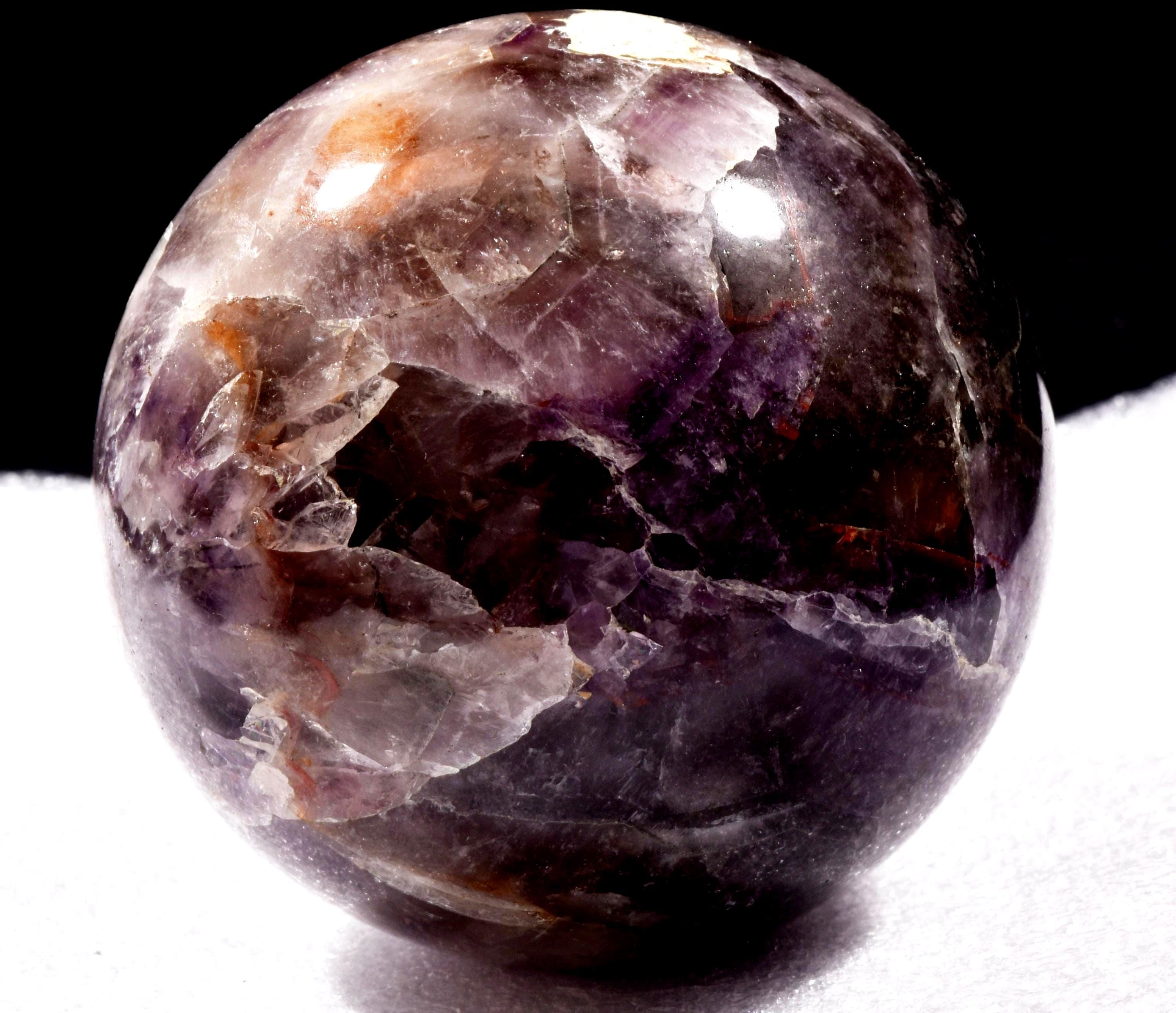 Super seven melody stone  chevron sphere  powerful  psychic abilities spiritual elevation  7.7  Cms -#1013