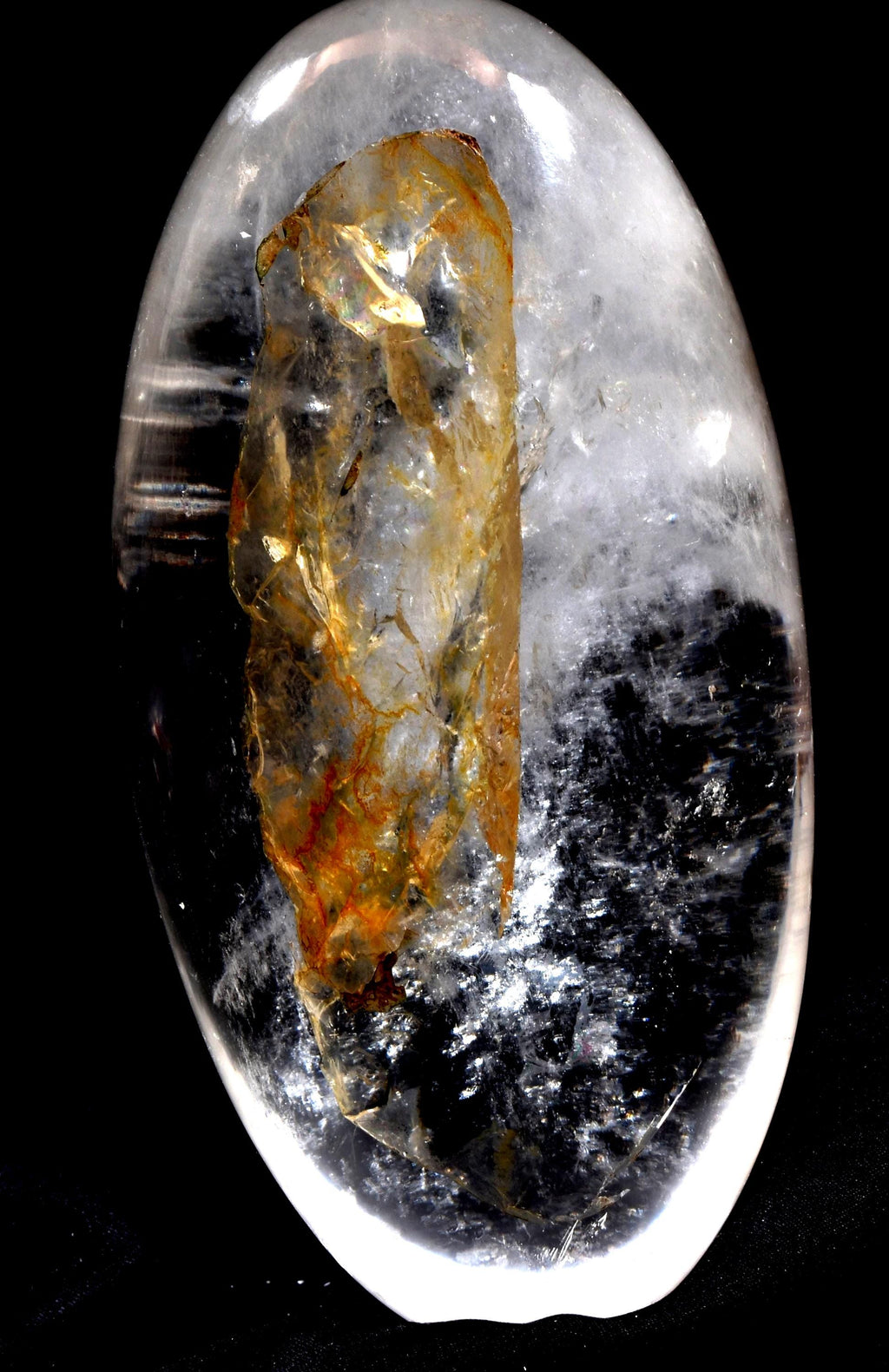 Satyaloka satyamani golden healer scrying devic mirror Lingam   High frequency synergy 12 crystal ''sat-chit -ananda  1014