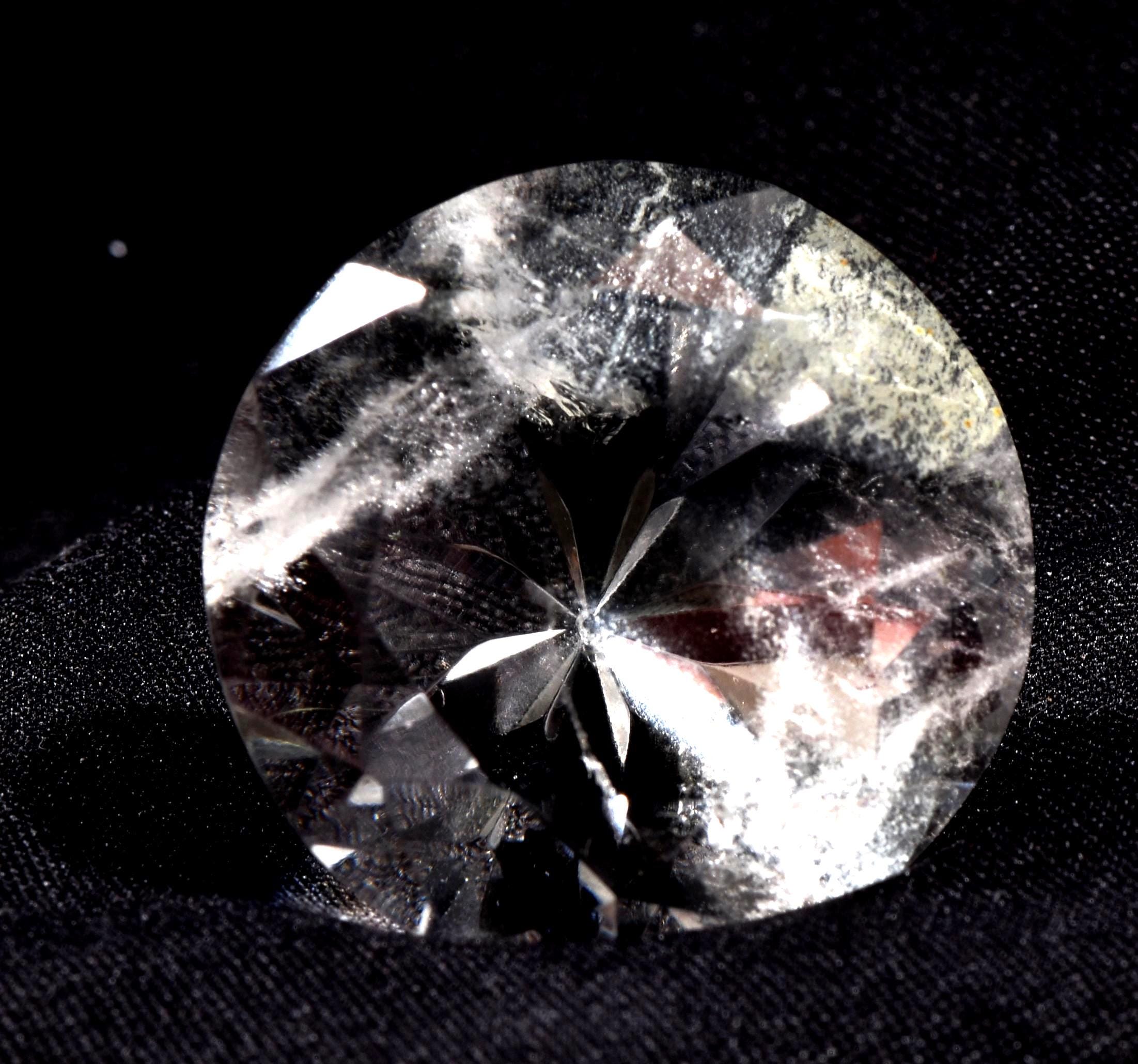 Satyaloka  quartz High frequency synergy 12 crystal  Brilliant cut Diamond shape #1016
