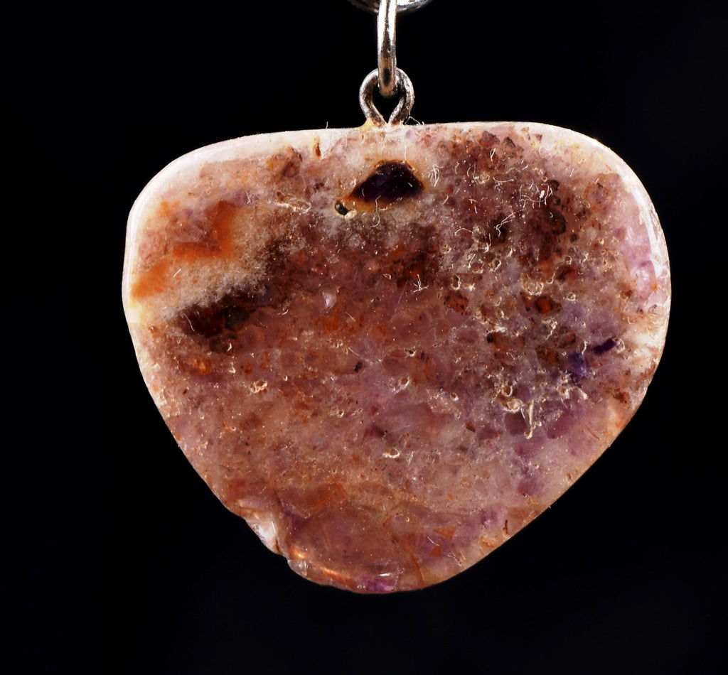 Super seven melody stone  chevron flat  pendant  psychic abilities spiritual elevation   #7502
