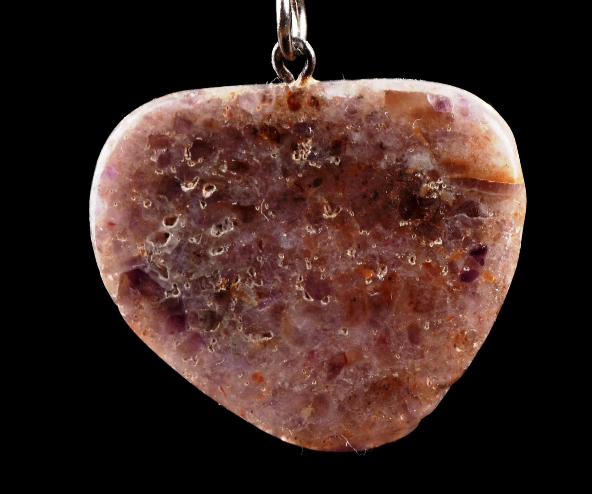 Super seven melody stone  chevron flat  pendant  psychic abilities spiritual elevation   #7502