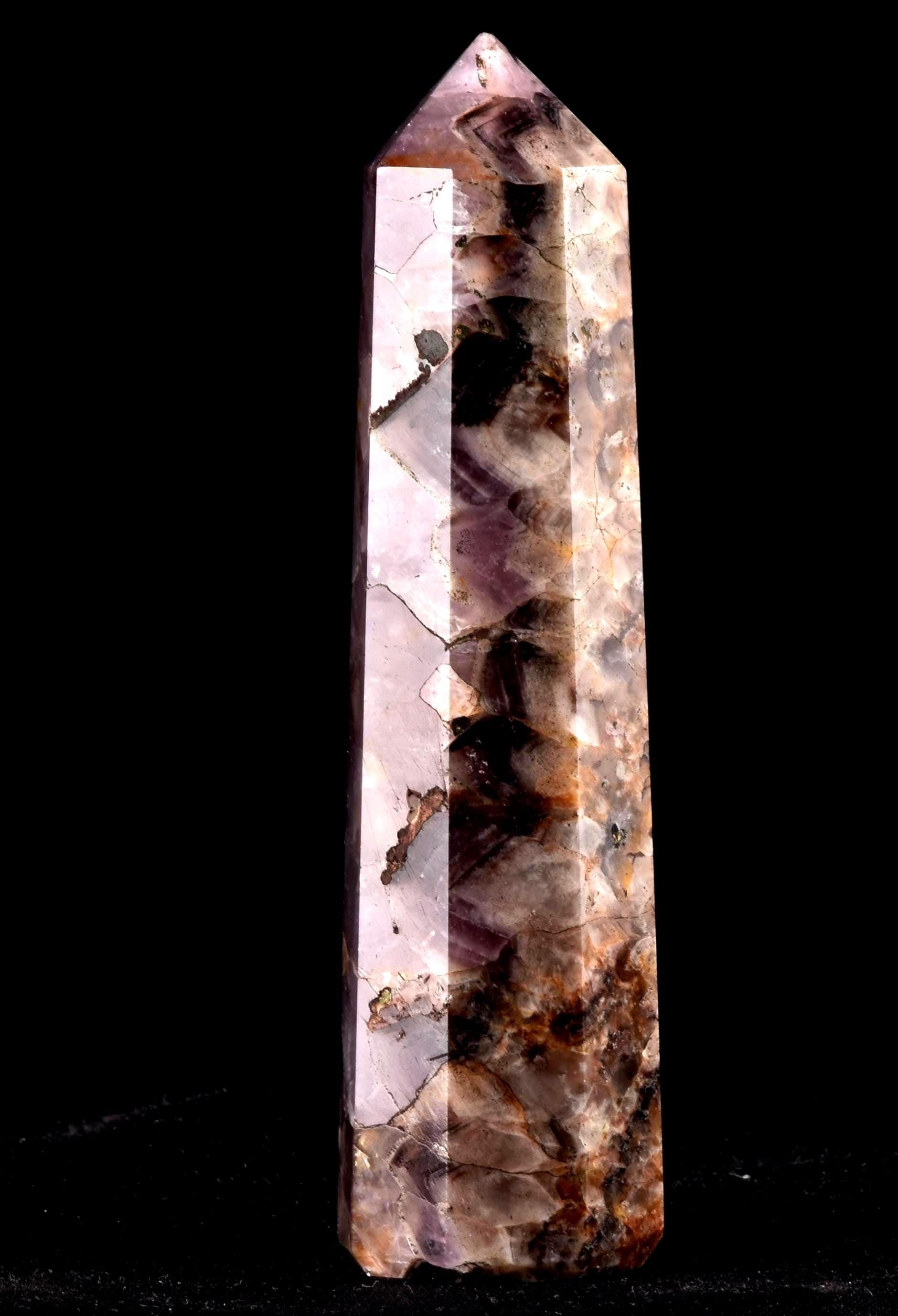 Super seven 7 melody stone  psychic abilities spiritual elevation  chevron eight  sided obelisk #  7236