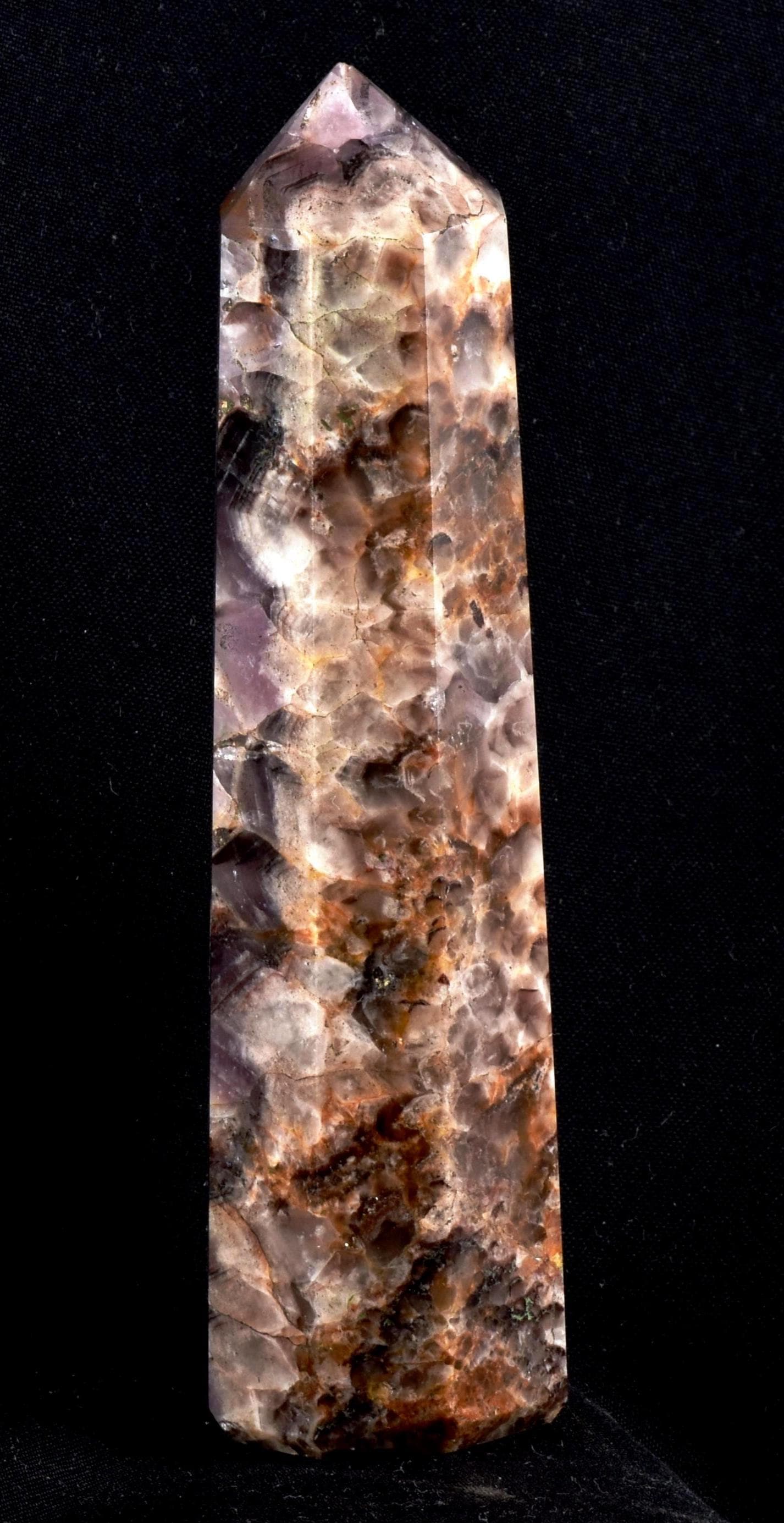 Super seven 7 melody stone  psychic abilities spiritual elevation  chevron eight  sided obelisk #  7236